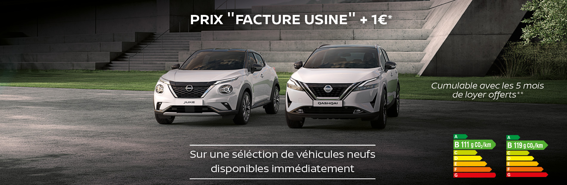 Bannière prix facture usine + 1€
